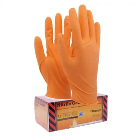 Nitrilhandske Gentle Grip Orange. 100-pack M