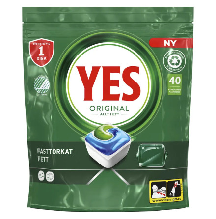 Maskindiskmedel Yes Power Drops. 99-Pack